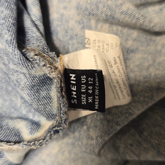 SHEIN SXY Women's Stand Collar Slim Fit Sleeveless Denim Dress - Picture 10 of 10